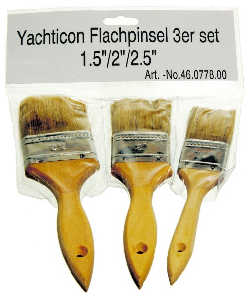 Flachpinsel 3er Set 1,5" / 2" / 2,5"