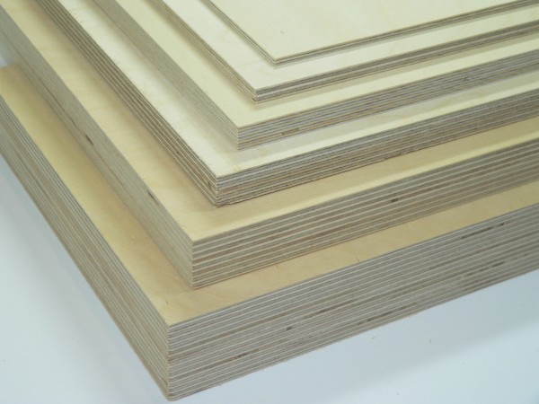 Holzplatte 2 Platten Sperrholz Multiplex Birke  8mm 100 x 50 cm 14,4€/m² 